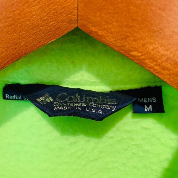 Vtg 80s Columbia Neon Fleece Jacket M Retro Pile Synchilla Ski Vaporwave 90s ACG - Picture 9 of 9